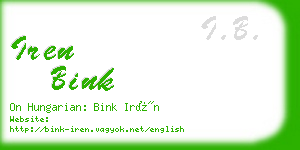 iren bink business card